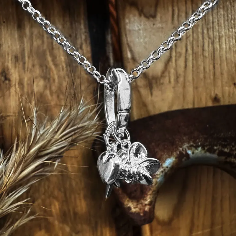 Sterling Silver Open Hinged Charm Holder Link